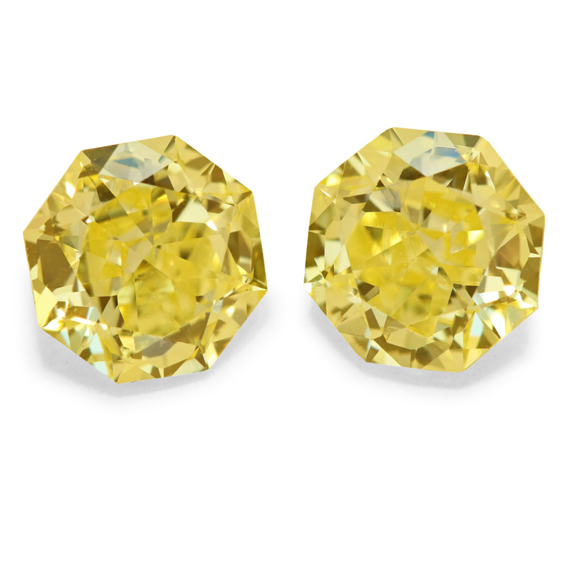 View 2.36 ct. Radiant Fancy Intense Yellow (Pair)